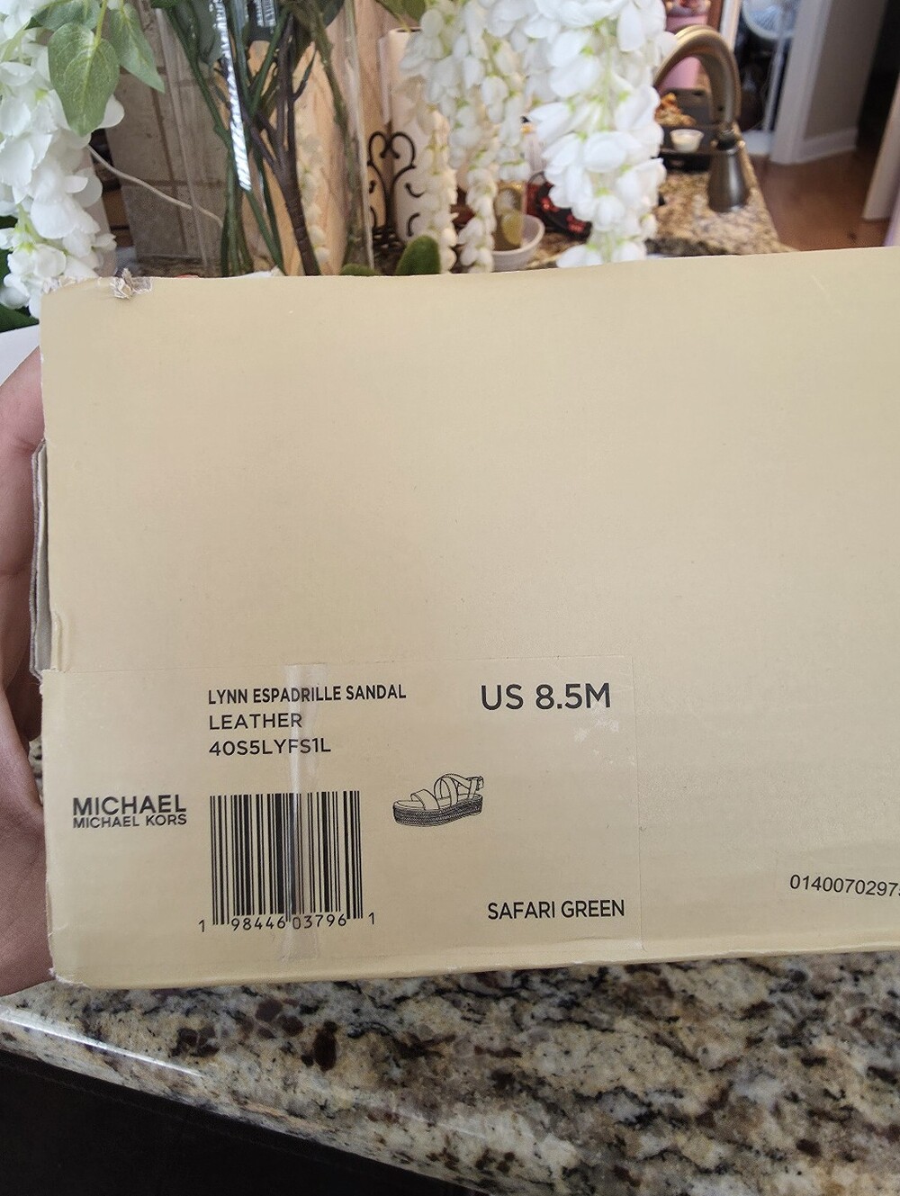 New In Box Michael Kors Lynn Leather Platform Espadrille Sandal Sz 8.5 - Picture 10 of 10